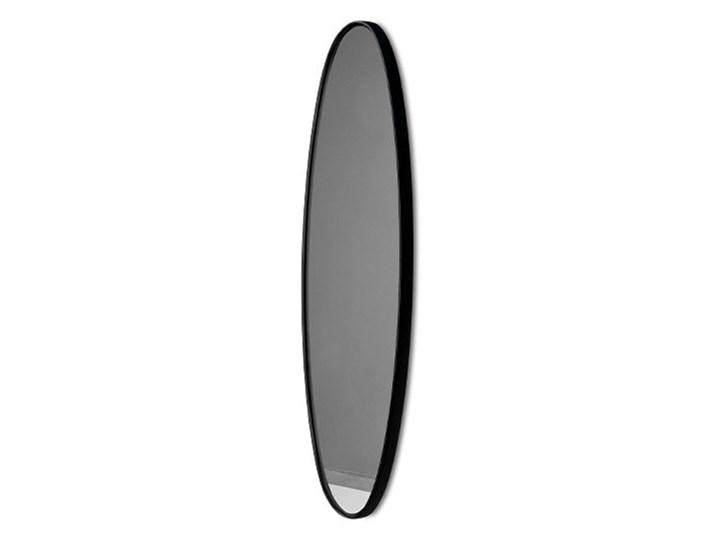 Podłużne lustro w czarnej ramie 21x77x4 cm 16F-572 Lustro z ramą Owalne Ścienne Pomieszczenie Salon