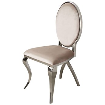 Stylowe beżowe krzesło z giętymi nogami 50x54x99 cm B408