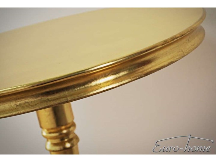 Okrągły złoty stolik kawowy 65x65x79 cm M95A Drewno Szerokość 65 cm Długość 65 cm Metal Kształt blatu Okrągłe