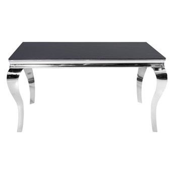 Stół z marmurowym czarnym blatem modern barock 150x90x75 cm CT/TH306