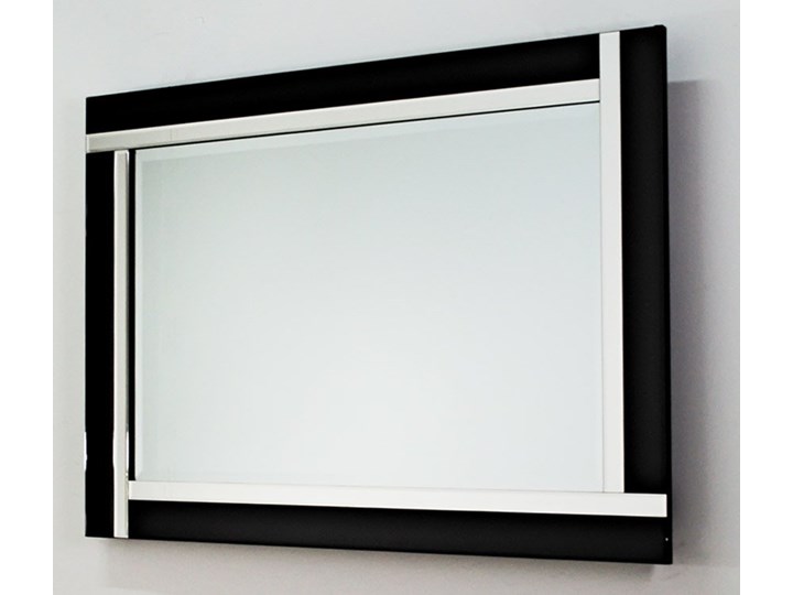 Lustro w lustrzanej oprawie 70x100 cm TM8004 Lustro z ramą Kolor Czarny Ścienne Prostokątne Pomieszczenie Salon