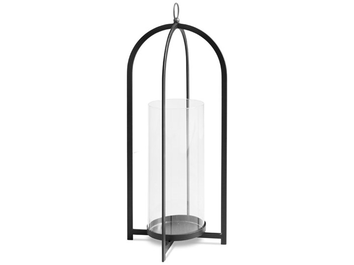 Szklany czarny świecznik Ø20x61,5 cm TOYJ19-161 Metal Stal Szkło Kategoria Świeczniki i świece