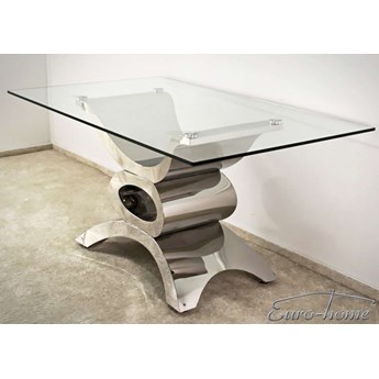 Wyjątkowy stół szklany blat 150x90x73 cm TH346