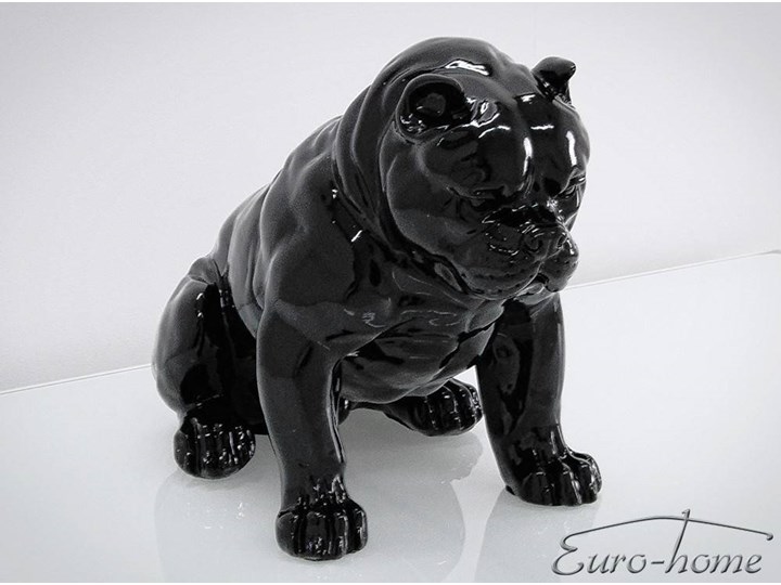 Czarna figura pies 51x42x30 cm A259 Zwierzęta Kolor Czarny