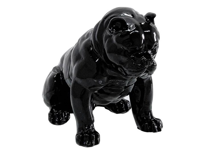 Czarna figura pies 51x42x30 cm A259 Zwierzęta Kolor Czarny