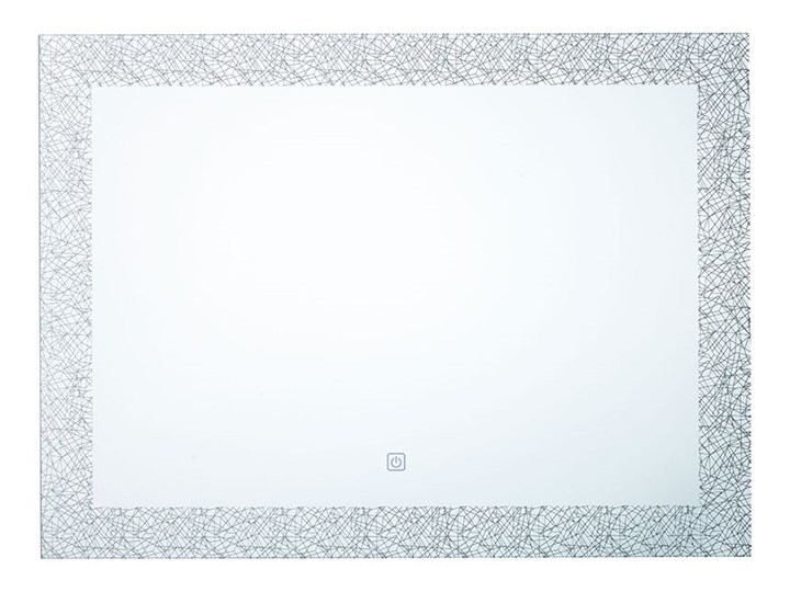Beliani Lustro łazienkowe wiszące 60 x 80 cm światło LED nieparujące dotykowy przycisk dekoracyjne Prostokątne Lustro z ramą Kategoria Lustra