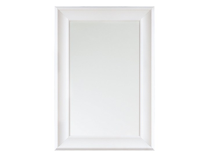 Beliani Lustro ścienne wiszące białe 60 x 90 cm prosta rama styl skandynawski minimalistyczny Lustro z ramą Prostokątne Pomieszczenie Sypialnia Pomieszczenie Garderoba