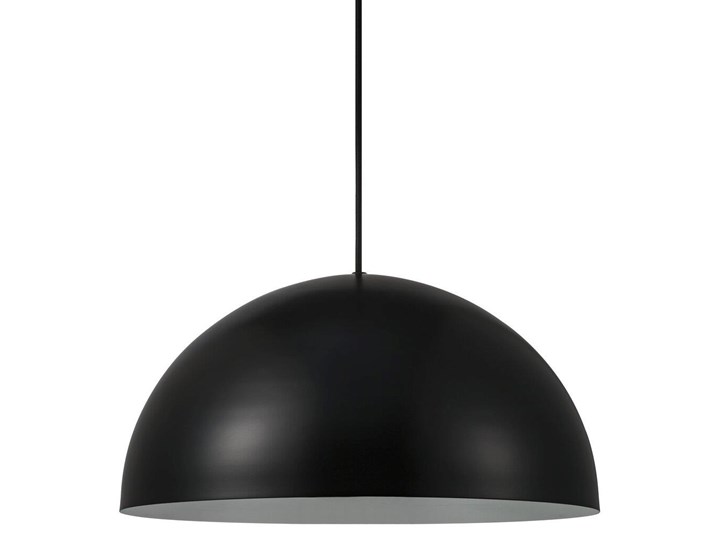 Lampa wisząca metalowa czarna Ø40 cm Tkanina Kolor Czarny