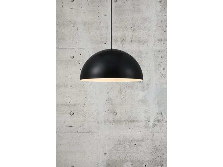 Lampa wisząca metalowa czarna Ø40 cm Kolor Czarny Tkanina Kategoria Lampy wiszące