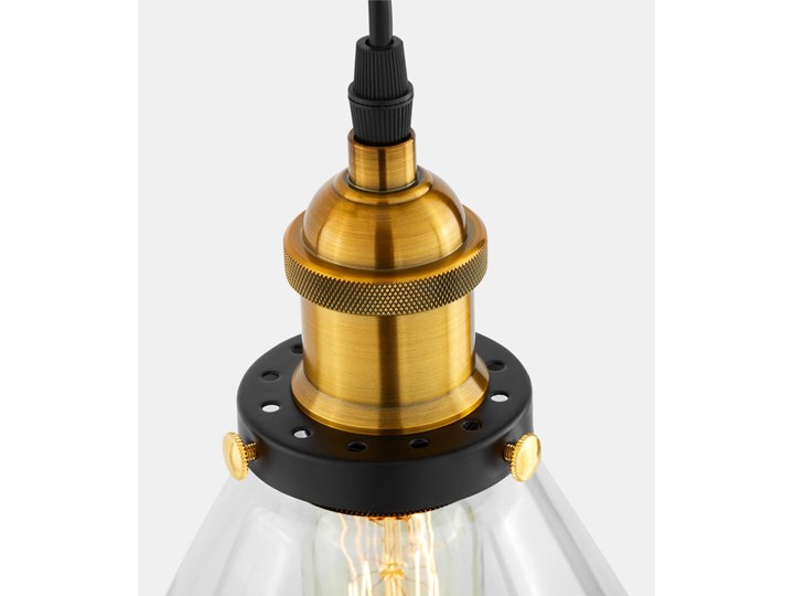 LAMPA WISZĄCA LOFT NUBI W1 Szkło Lampa z abażurem Lampa z kloszem Metal Mosiądz Pomieszczenie Łazienka