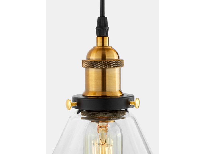 LAMPA WISZĄCA LOFT NUBI W1 Lampa z kloszem Metal Lampa z abażurem Szkło Mosiądz Pomieszczenie Jadalnia
