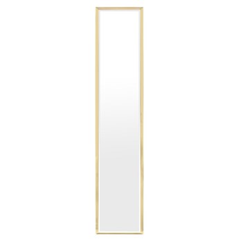 LATIVA lustro prostokątne w prostej złotej ramie, 144x29 cm