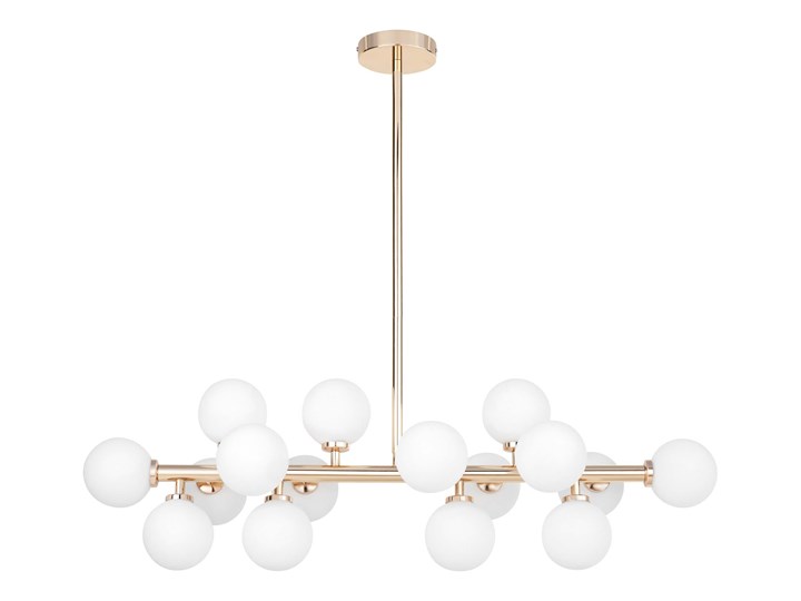 LAMPA WISZĄCA SUFITOWA NOWOCZESNA ZŁOTA PETRICA W16 LUMINA DECO Szkło Lampa z abażurem Metal Lampa z kloszem Kolor Złoty