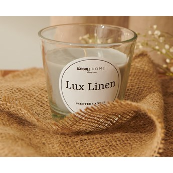Sinsay - Świeca zapachowa Lux Linen - Jasny szary
