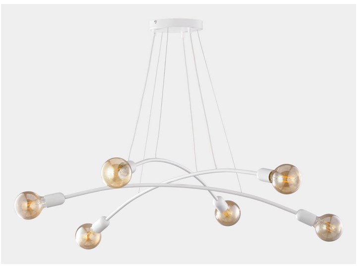 Żyrandol na lince HELIX 6xE27/60W/230V biały Metal Kategoria Lampy wiszące