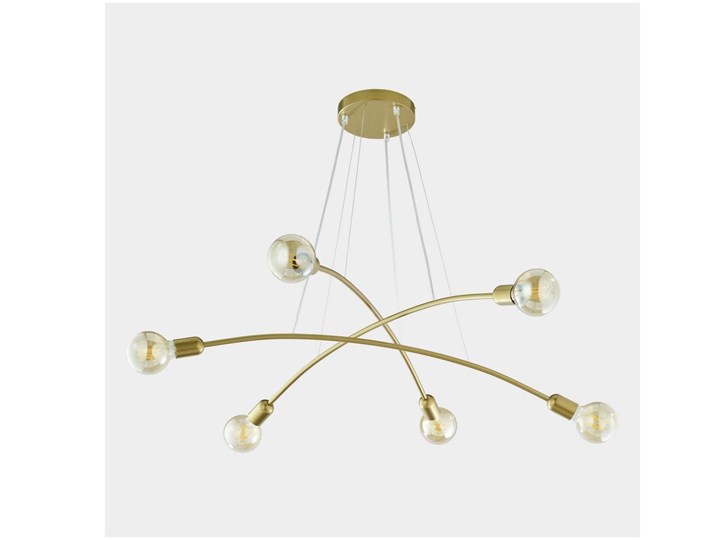 Żyrandol na lince HELIX 6xE27/60W/230V złoty Metal Kategoria Lampy wiszące