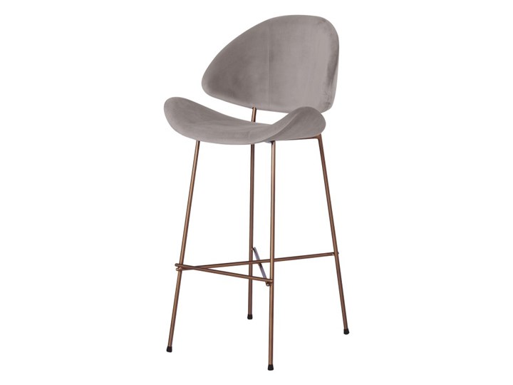 Cheri Bar Velours Gold/ Chrome/ Copper Welurowe Krzesło Barowe Tworzywo sztuczne Krzesło inspirowane Tkanina Kategoria Krzesła kuchenne Tapicerowane Metal Pomieszczenie Kuchnia