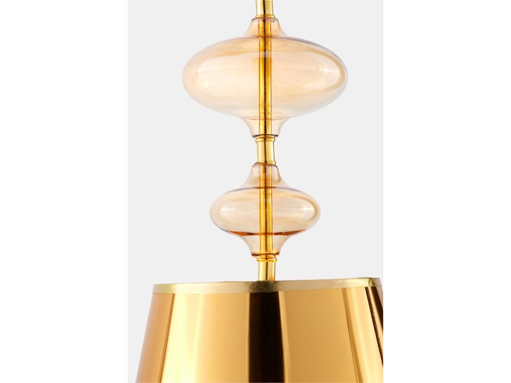NOWOCZESNA LAMPA WISZĄCA ZŁOTA VENEZIANA W1 Chrom Metal Lampa z kloszem Pomieszczenie Sypialnia