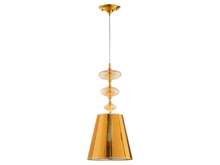 NOWOCZESNA LAMPA WISZĄCA ZŁOTA VENEZIANA W1 Pomieszczenie Salon Lampa z kloszem Metal Chrom Pomieszczenie Sypialnia