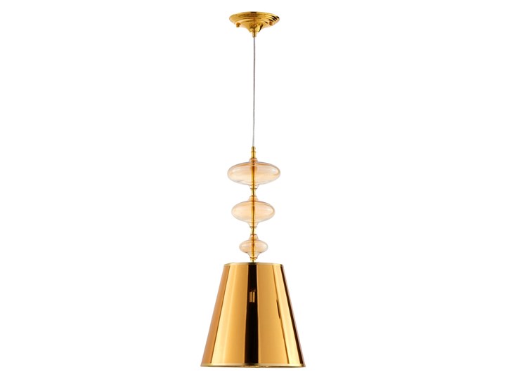 NOWOCZESNA LAMPA WISZĄCA ZŁOTA VENEZIANA W1 Lampa z kloszem Metal Chrom Kolor Złoty