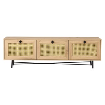 SELSEY Szafka RTV Alceza z rattanowymi frontami 180 cm