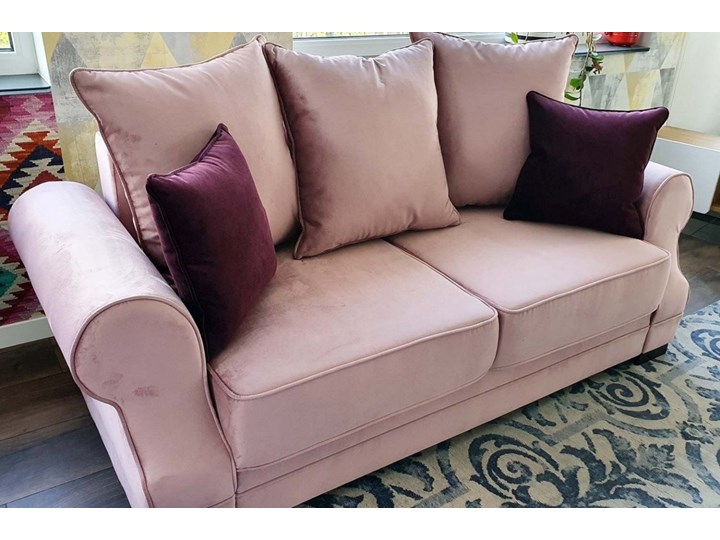Elegancka 2-osobowa sofa GENEVA w angielskim stylu Funkcje Z pojemnikiem na pościel Głębokość 92 cm Funkcje Z funkcją spania