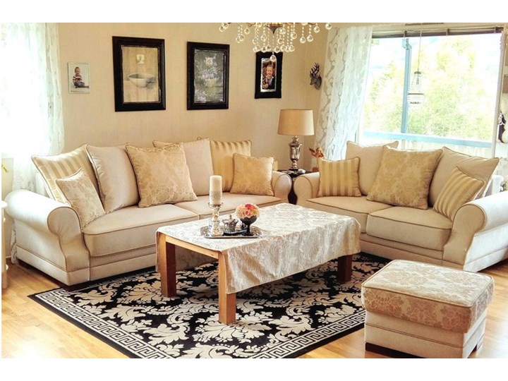 Elegancka 2-osobowa sofa GENEVA w angielskim stylu Głębokość 92 cm Funkcje Z funkcją spania Rozkładanie Rozkładana