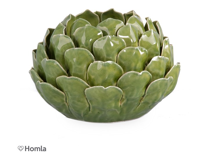 SUCCULENT Świecznik 17x17 cm - Homla Kategoria Świeczniki i świece Ceramika Kolor Zielony