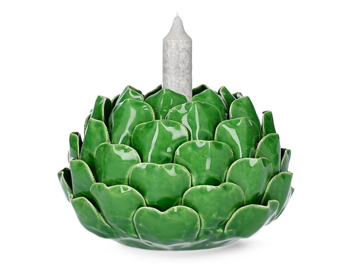 SUCCULENT Świecznik 17x17 cm - Homla Ceramika Kategoria Świeczniki i świece Kolor Zielony
