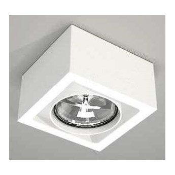 Spot LAMPA sufitowa UTO 7091 Shilo natynkowa OPRAWA metalowa do łazienki kostka cube biała