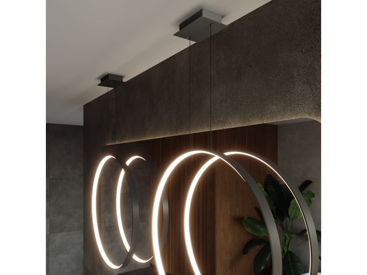 Lampa wisząca RIO 78 czarny LED 3000K Metal Tworzywo sztuczne Pomieszczenie Salon