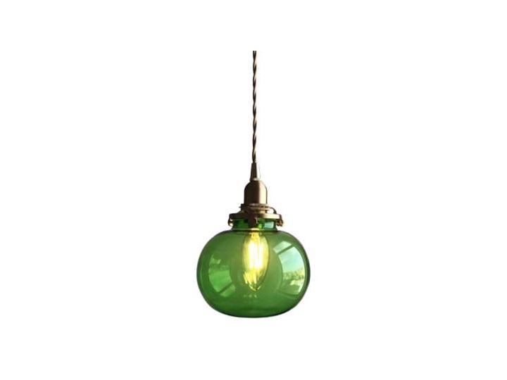 Pumpkin Green - lampa wisząca Szkło Mosiądz Lampa z kloszem Metal Kategoria Lampy wiszące
