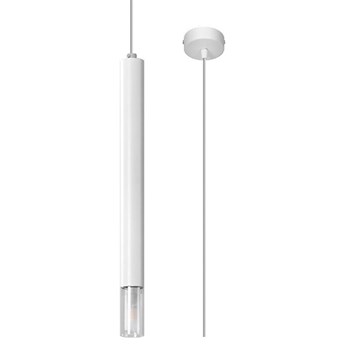 Biała punktowa lampa wisząca tuba - S159-Tixa