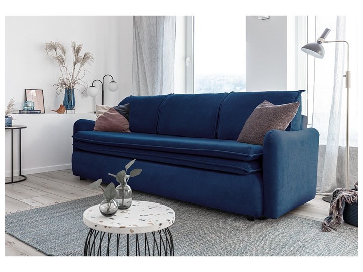 Granatowa aksamitna rozkładana sofa Miuform Tender Eddie Kategoria Sofy i kanapy Kolor Granatowy