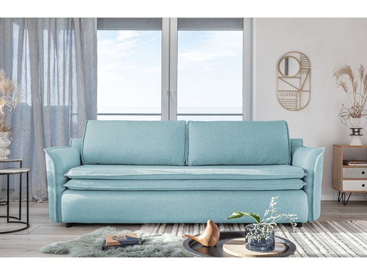 Jasnoniebieska rozkładana sofa Miuform Charming Charlie Boki Z bokami