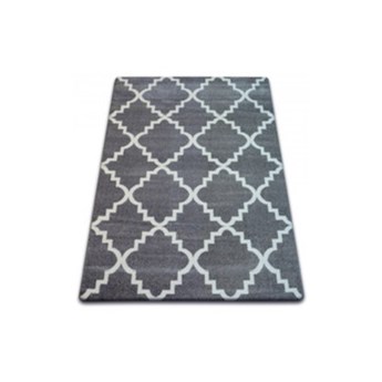 Dywan szary wzor biały koniczyna marokańska wybierz rozmiar”TRELLIS BASIC ”