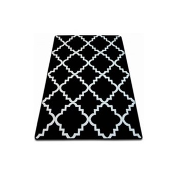Dywan czarny wzor biały koniczyna marokańska wybierz rozmiar”TRELLIS BASIC ”