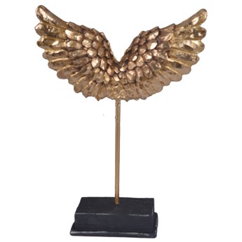 FIGURKA DEKORACYJNA NA PROSTOKĄTNYM POSTUMENCIE WINGS GOLD NO4 17x6,5x23,5 CM