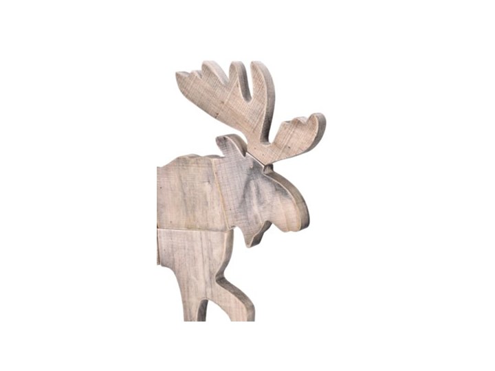 Figurka dekoracyjna łoś DUKA GAMMAL 47x8x49 cm brązowa drewno Zwierzęta Kategoria Figury i rzeźby Kolor Brązowy