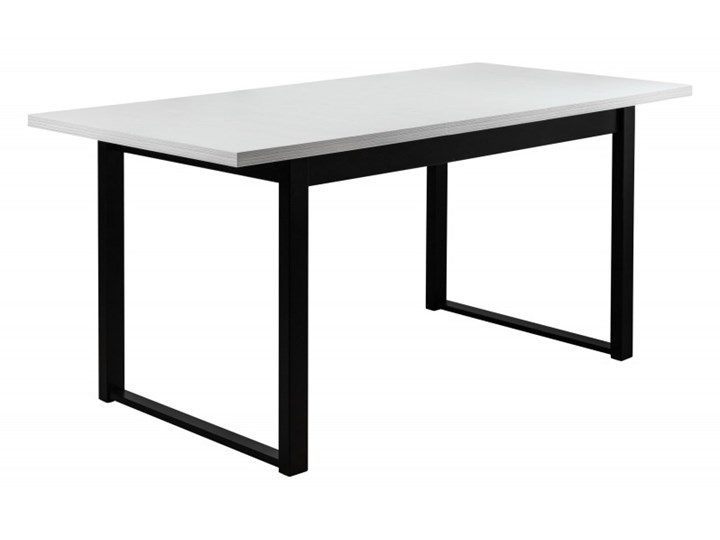Stół LOFT Rozkładany Czarne Nogi 180/140x80 Wysokość 75 cm Płyta MDF Płyta laminowana Tworzywo sztuczne Drewno Długość(n) 140 cm