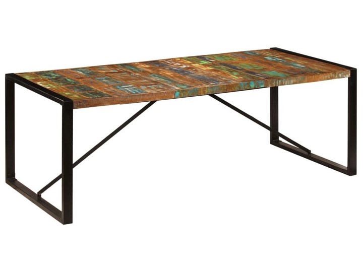 Wielokolorowy stół 100x220 - Veriz 6X Stal Wysokość 75 cm Styl Nowoczesny Drewno Długość(n) 220 cm