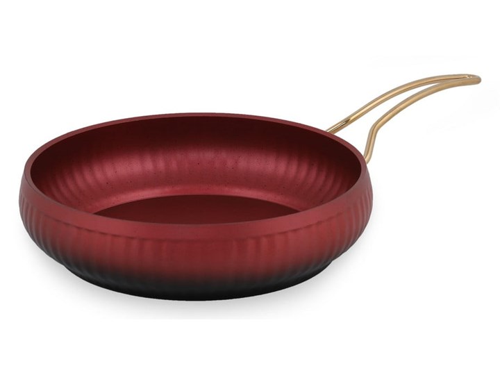 4-częściowy zestaw czerwonych aluminiowych naczyń z 3 pokrywkami Güral Porselen Ruby Aluminium Pojemność 2,2 l