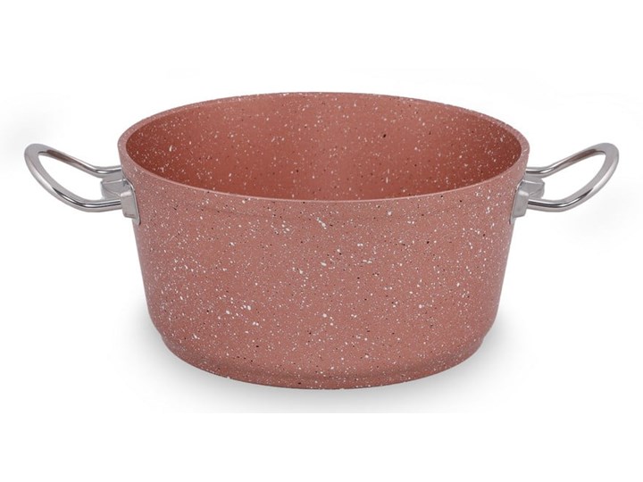 Różowy aluminiowy garnek z pokrywką Güral Porselen Classic, ø 22 cm Aluminium Kategoria Garnki Kolor Szary