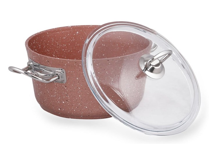 Różowy aluminiowy garnek z pokrywką Güral Porselen Classic, ø 20 cm Aluminium Kategoria Garnki