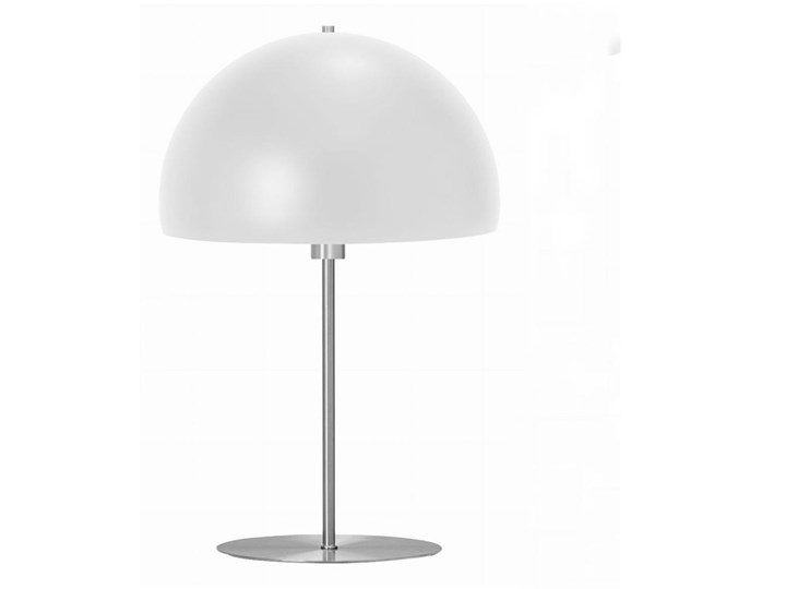 Lampa stołowa1xE27/25W/230V biała Metal Tworzywo sztuczne Lampa z kloszem Chrom Styl Nowoczesny Wysokość 42 cm Kolor Biały