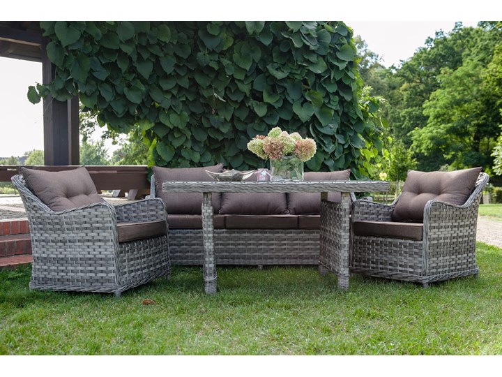 Ekskluzywne meble ogrodowe DIVINO wysoki stół Zestawy wypoczynkowe Rattan Aluminium Tworzywo sztuczne Technorattan Kategoria Zestawy mebli ogrodowych