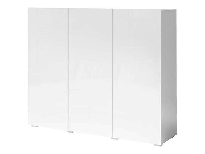 SELSEY Komoda trzydrzwiowa Revati biała Wysokość 115 cm Głębokość 38 cm Szerokość 137 cm Płyta MDF Pomieszczenie Sypialnia Styl Glamour