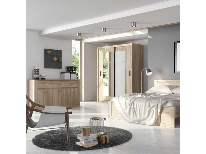 SELSEY Komoda Idea 160 cm San remo Wysokość 90 cm Wykończenie Mat Głębokość 42 cm Styl Nowoczesny