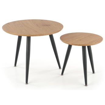 Komplet dwóch stolików kawowych w stylu loft Mentona 2