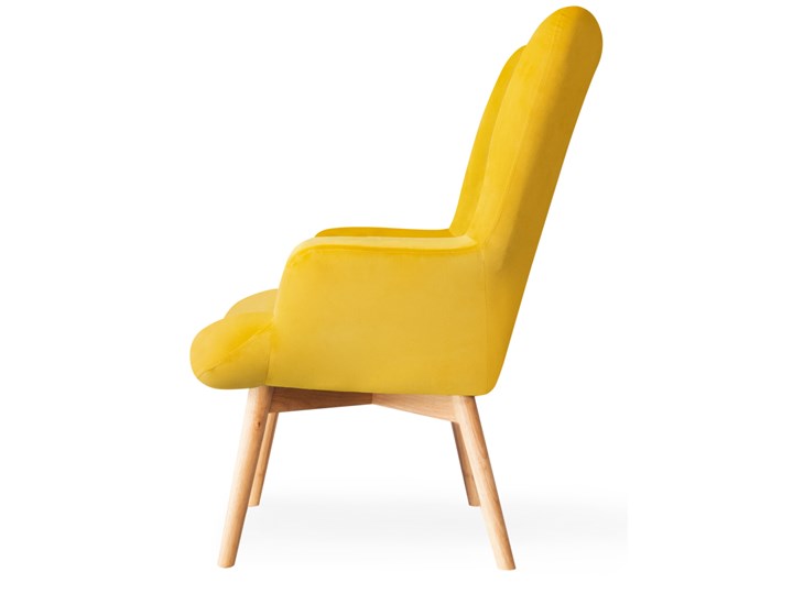 Fotel MOSS welurowy żółty 70x95 cm - Homla